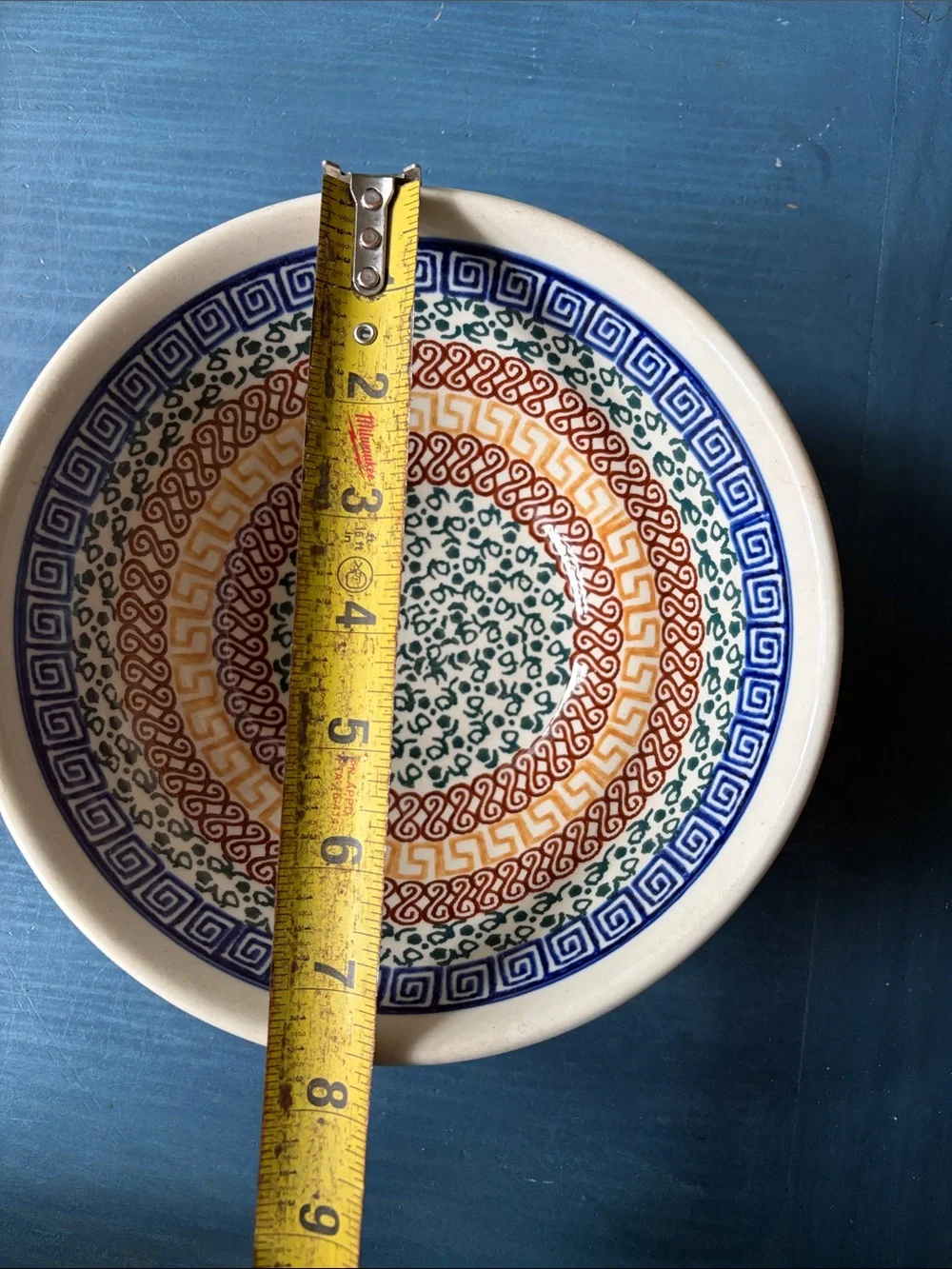 Blue Rose Pottery Bowl Athena Polish ceramic